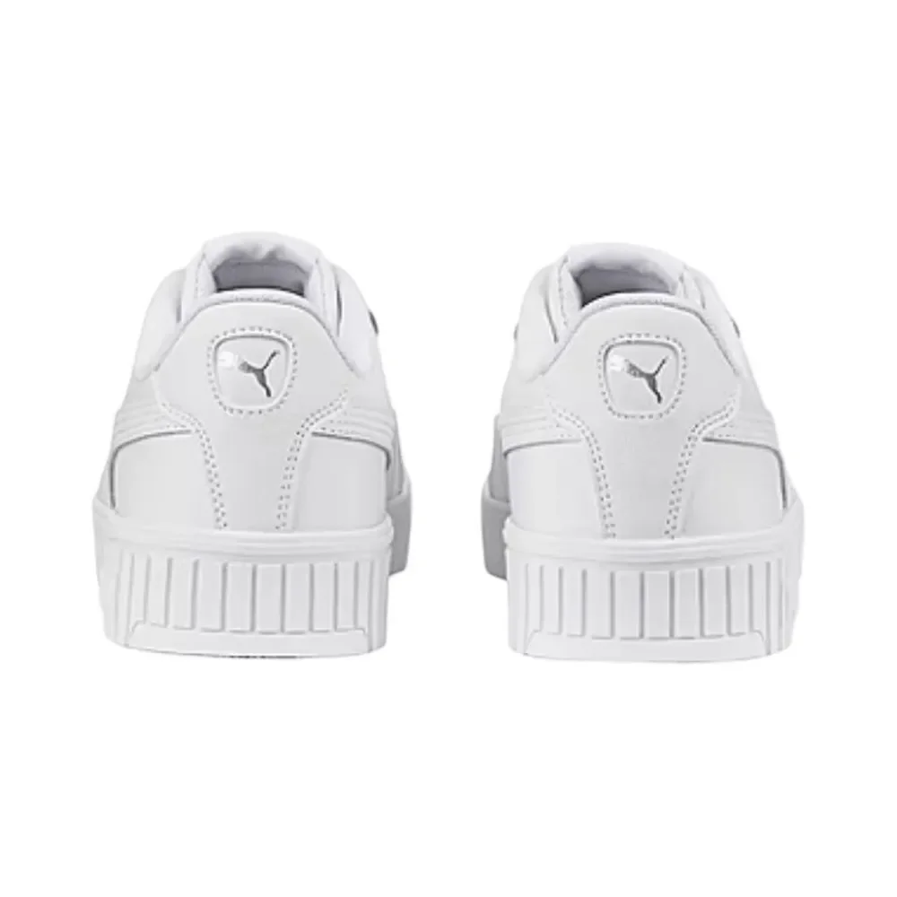 PUMA Carina 2.0 JR Sneakers White Youth 7Y Womens 8.5 Tennis Lifestyle Shoes NWT